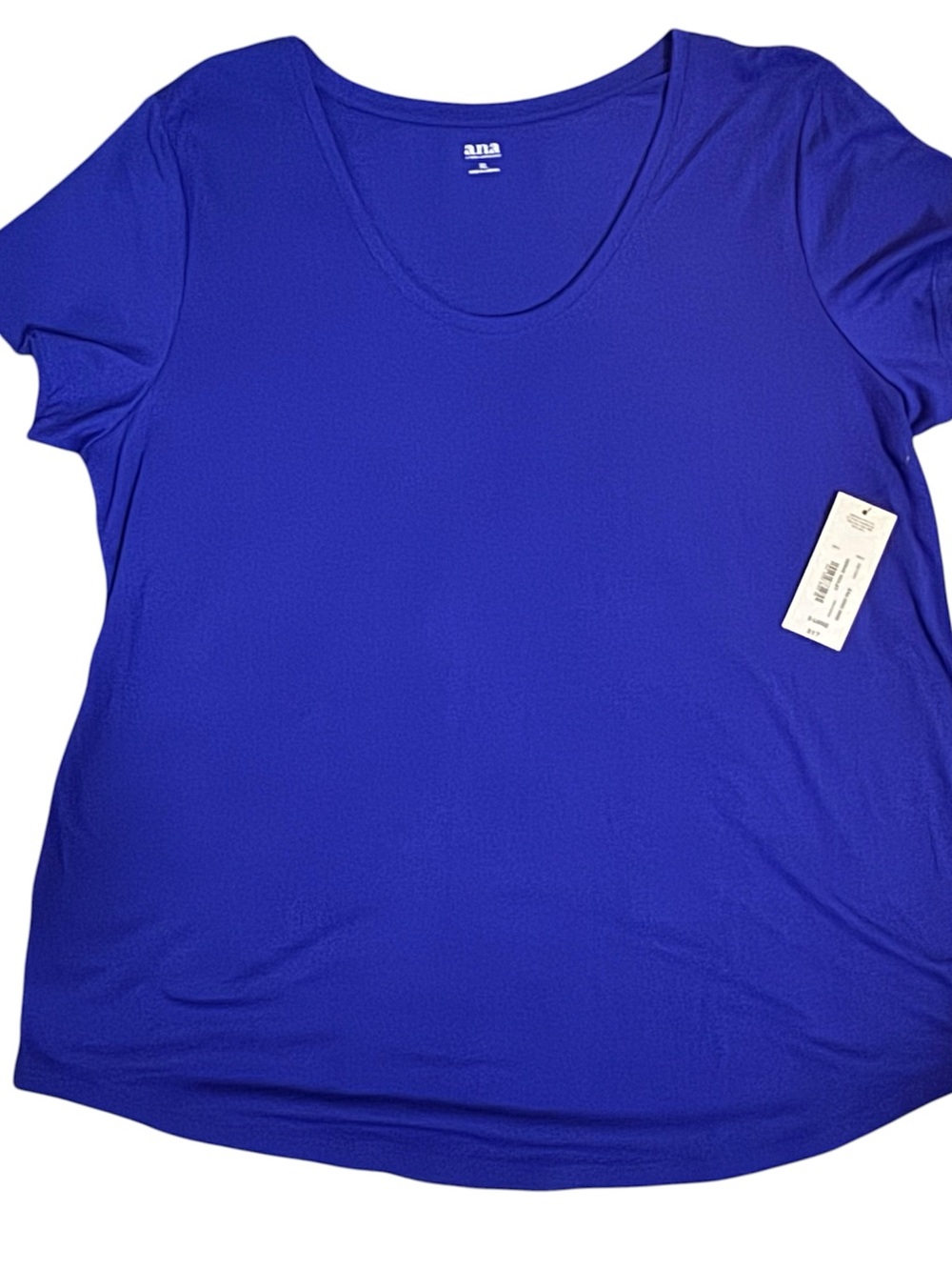 a.n.a Women's Scoop Neck Short Sleeve Top in Royal Blue